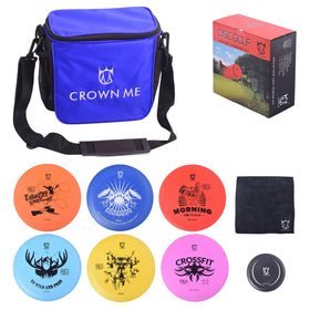 CROWN ME Disc Golf Starter Set bag with ample storage for discs and gear.
