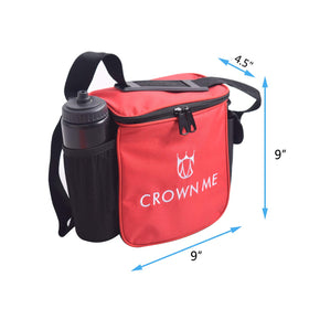 CROWN ME Embroidered towel included for quick gear cleanups.