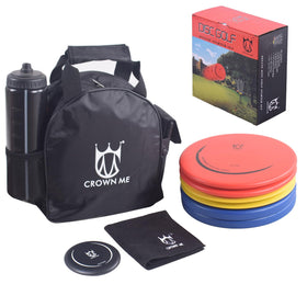 CROWN ME Disc Golf Set bag and discs showing organized carry and easy access