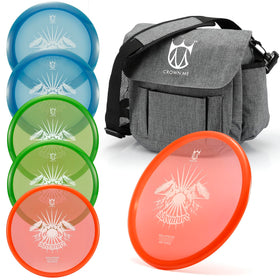 CROWN ME PDGA pro set bag with discs for easy transport
