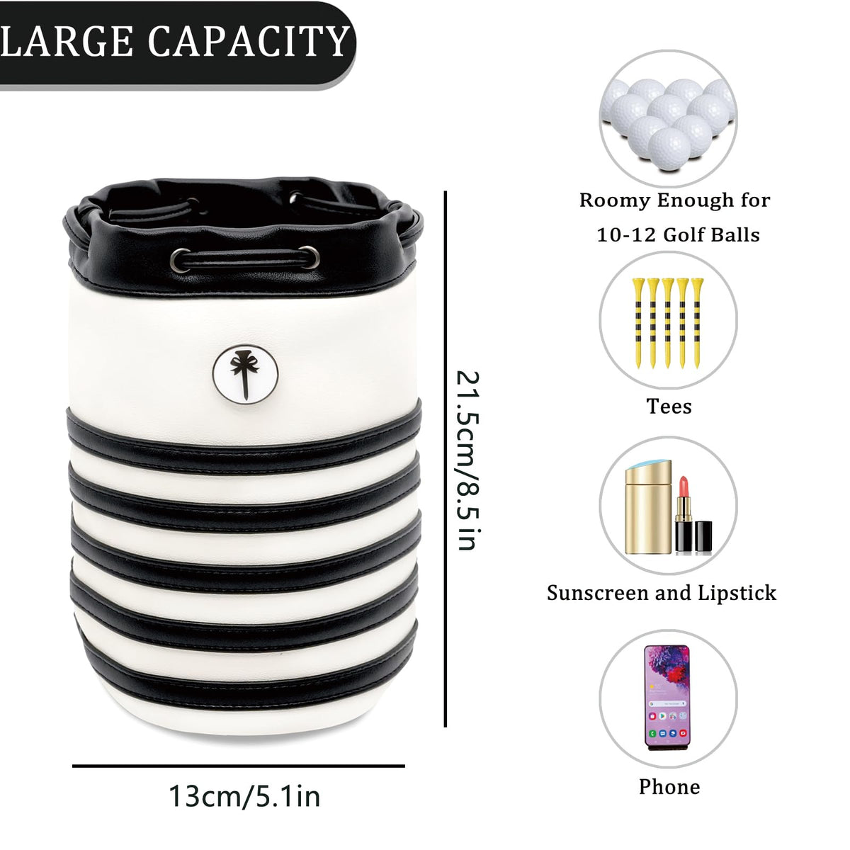 CROWNBLANKS PINKTEE drawstring lock mechanism keeps contents secure.