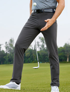 CRZ YOGA All Day Comfy Golf Pants back pocket with zipper provides secure storage