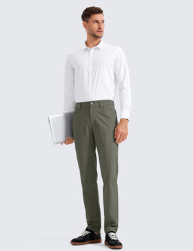 CRZ YOGA All Day Comfy golf pants back pockets with zipper, secure storage