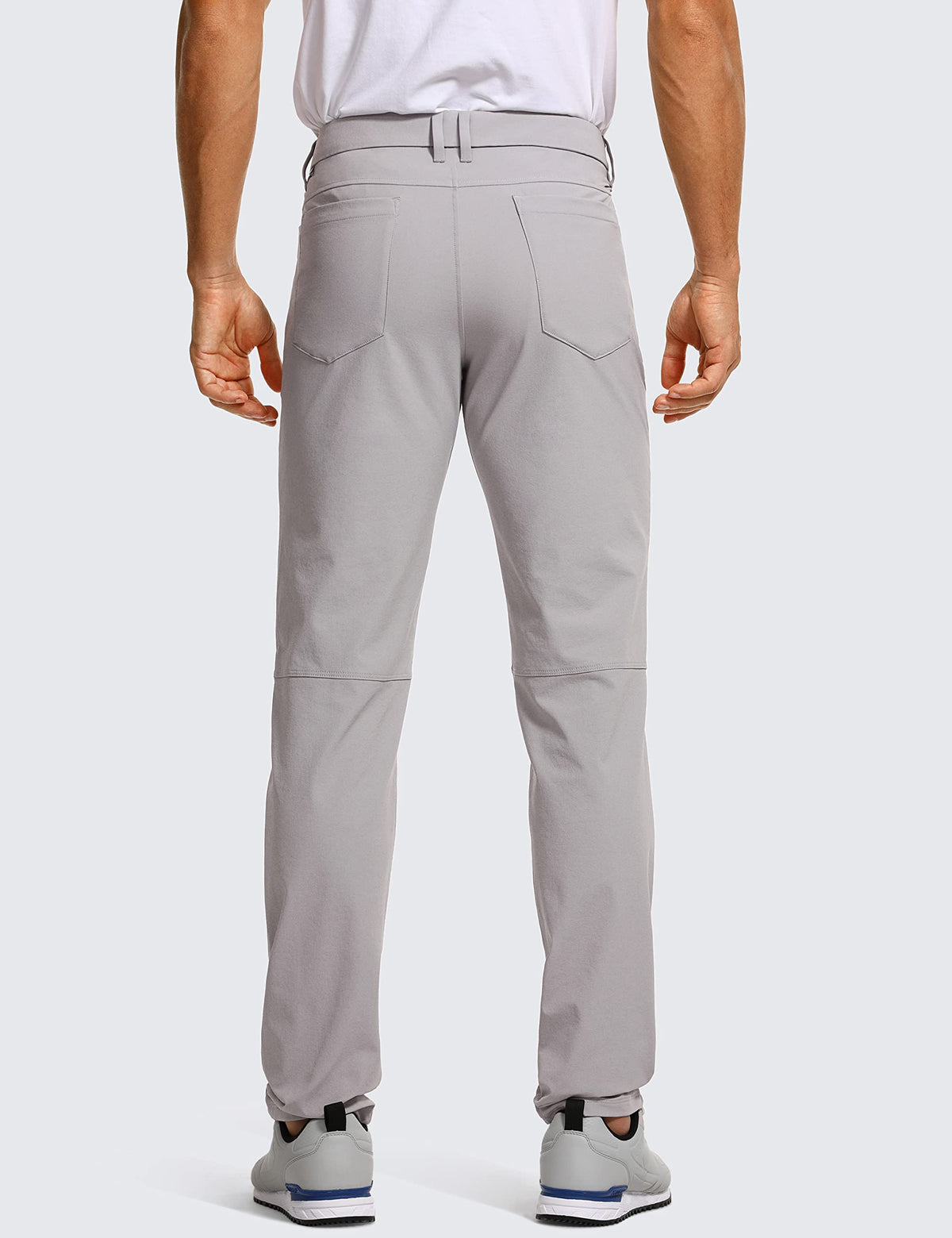 CRZ YOGA All Day Comfy golf pants back view with secure zipper pocket