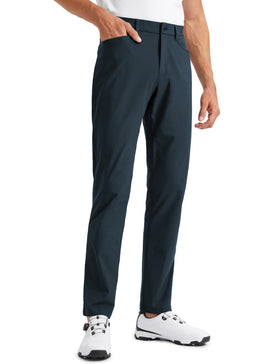 CRZ YOGA All Day Comfy golf pants front view, slim silhouette for daily wear.