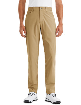 CRZ YOGA All Day comfy golf pants front view, showcasing slim fit for golf and daily wear