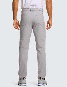 CRZ YOGA All Day Comfy golf pants side view; flexible stretch for daily comfort