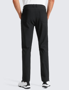 CRZ YOGA All Day Comfy golf pants side profile highlighting slim fit and breathable stretch