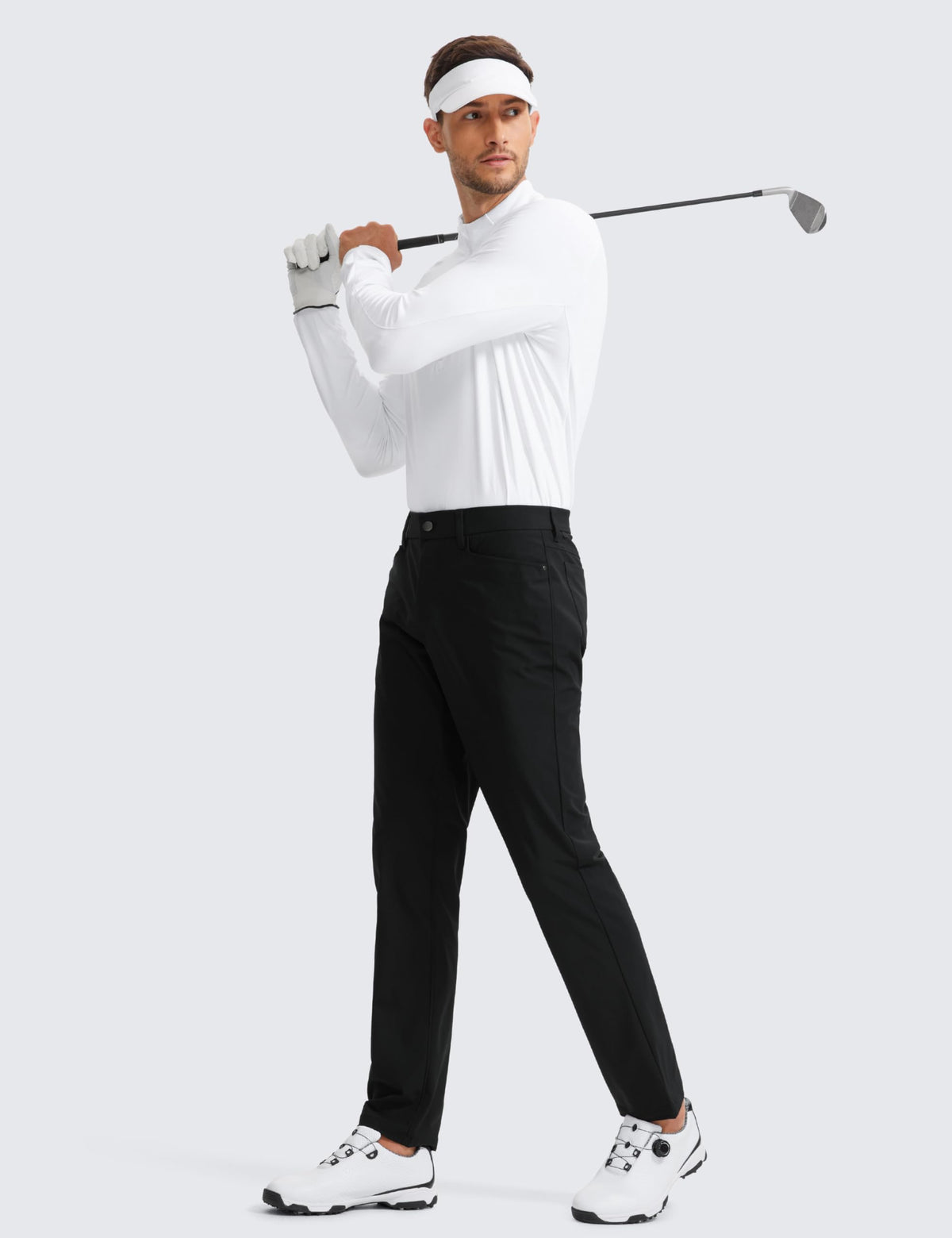 CRZ YOGA All Day Comfy 5-Pocket Golf Pants slim tapered leg for a streamlined look