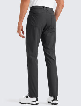 CRZ YOGA golf pants side view highlighting tapered leg for streamlined look