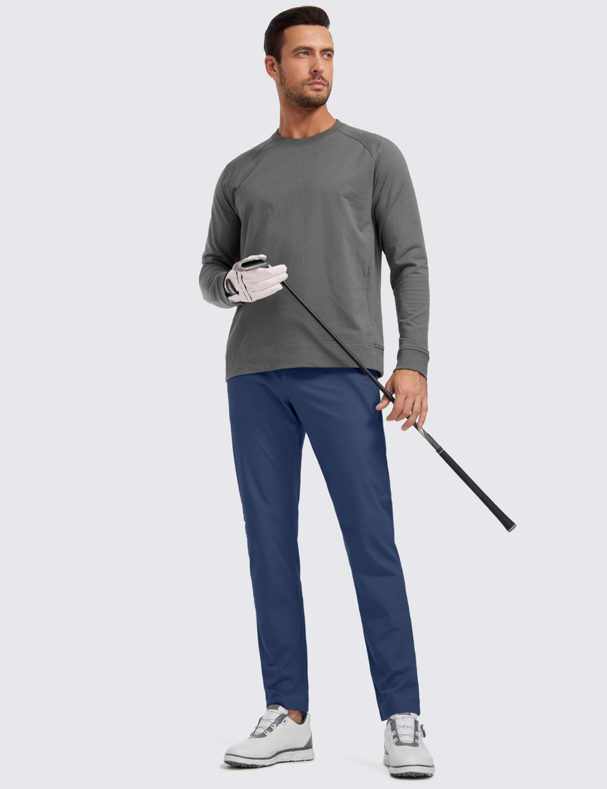 CRZ YOGA All Day Comfy pants back pocket detail with secure storage.