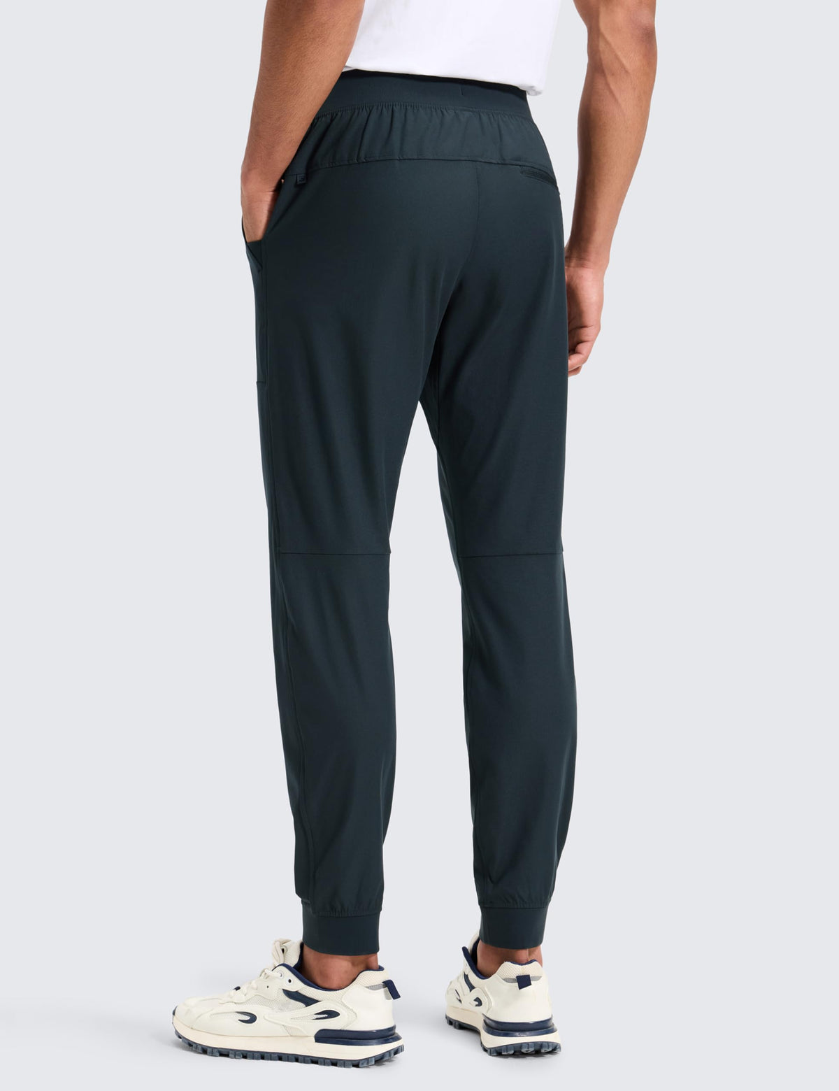 CRZ YOGA All Day Comfy Golf Joggers True Navy side pocket detail for everyday use