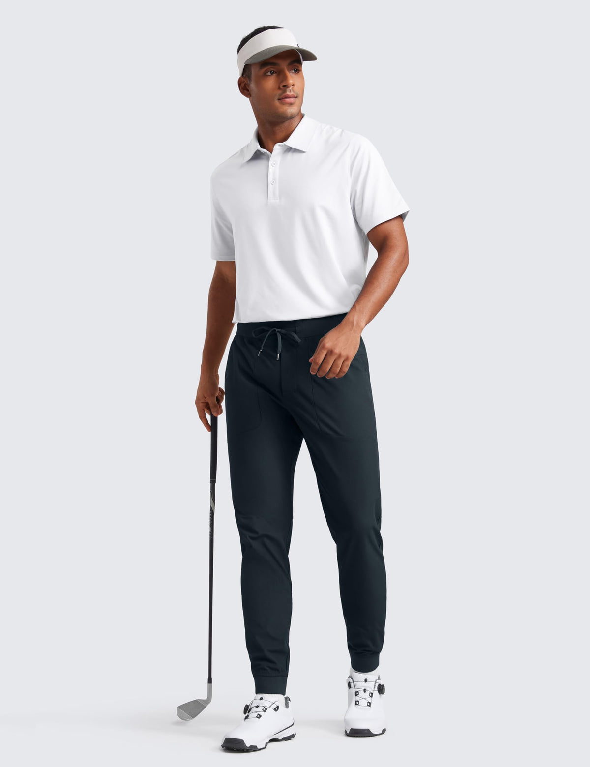 CRZ YOGA All Day Comfy Golf Joggers back pocket for secure storage while moving