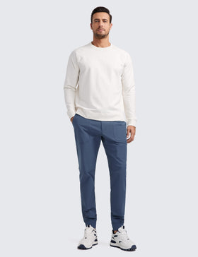 CRZ YOGA All Day Comfy Golf Joggers waist area, elastic drawstring for adjustable fit.