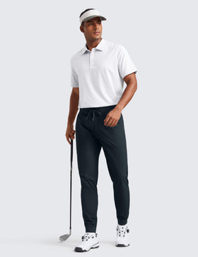 CRZ YOGA All Day Comfy Golf Joggers waist with drawstring for secure fit
