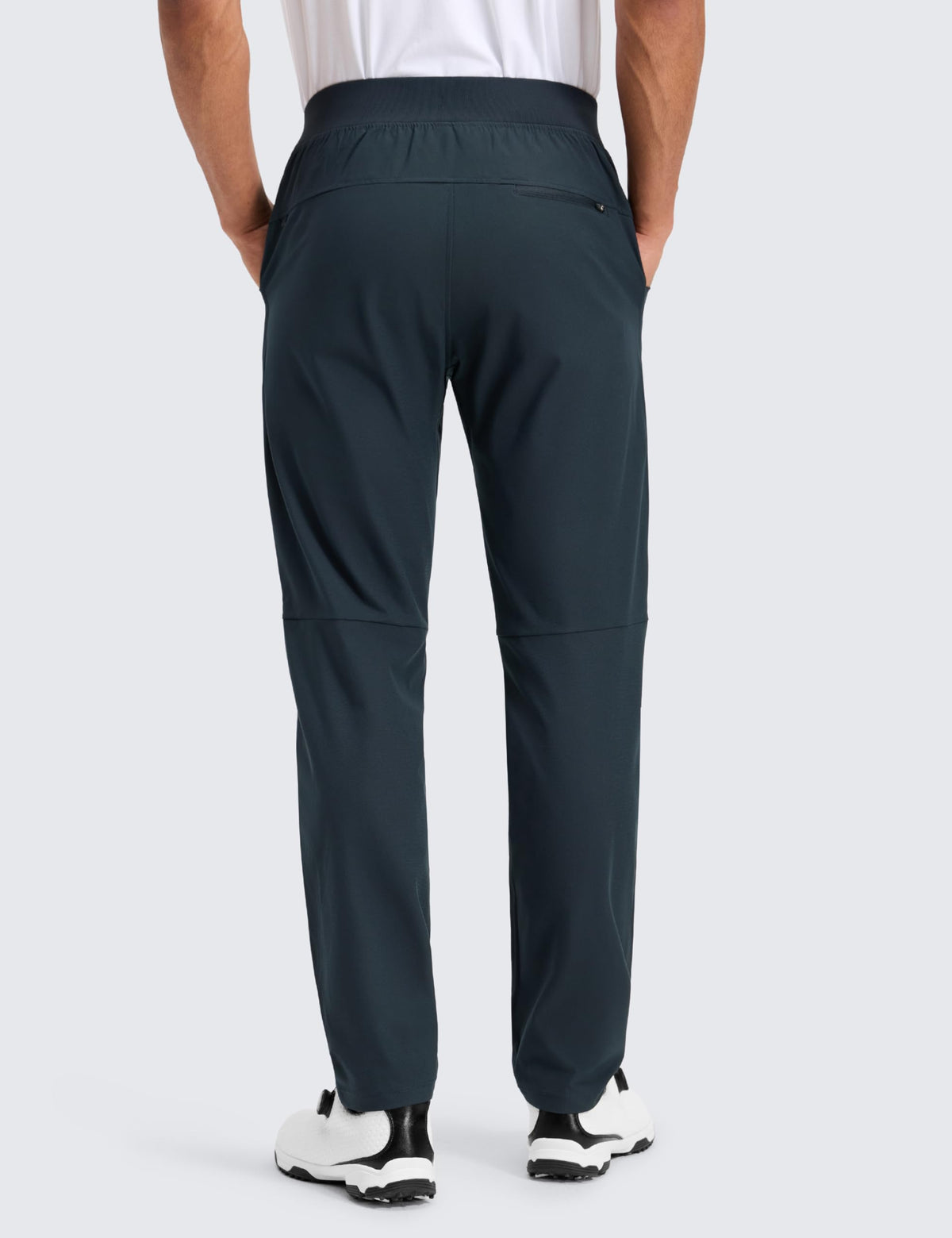 CRZ YOGA pull-on golf pants with elastic waistband and drawstring for secure comfort