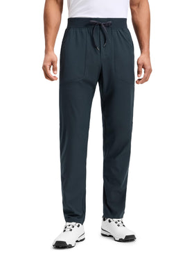 CRZ YOGA All Day Comfy Pull-On Golf Pants, front view with accessible pockets