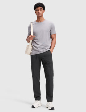 CRZ YOGA All Day Comfy Golf Pants back pocket with zipper in ink gray