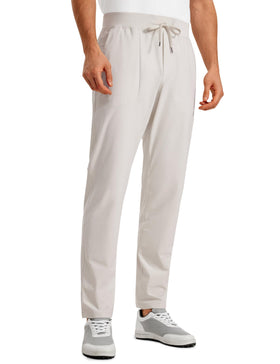 CRZ YOGA all-day comfy pull-on golf pants front view, breathable quick-dry fabric.
