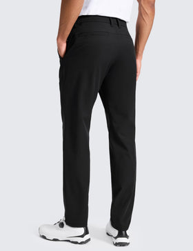 CRZ YOGA Breeze Comfy Golf Pants for Men side view highlighting tapered leg design