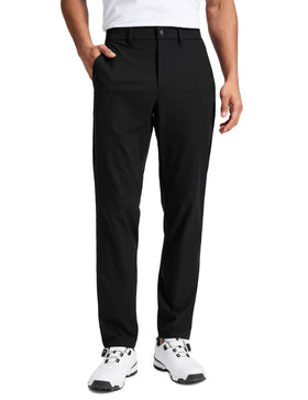 CRZ YOGA Breeze Golf Pants for Men front view, slim fit and breathable fabric.