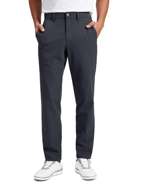 CRZ YOGA Breeze golf pants ink gray front view, lightweight fabric for all-day comfort.
