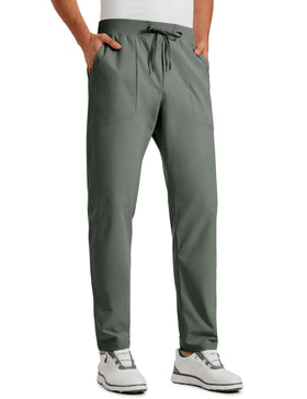 CRZ YOGA golf pants with adjustable drawstring waistband for comfort