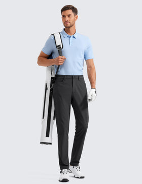 CRZ YOGA golf pants ink gray, waistband and fit details for all-day comfort