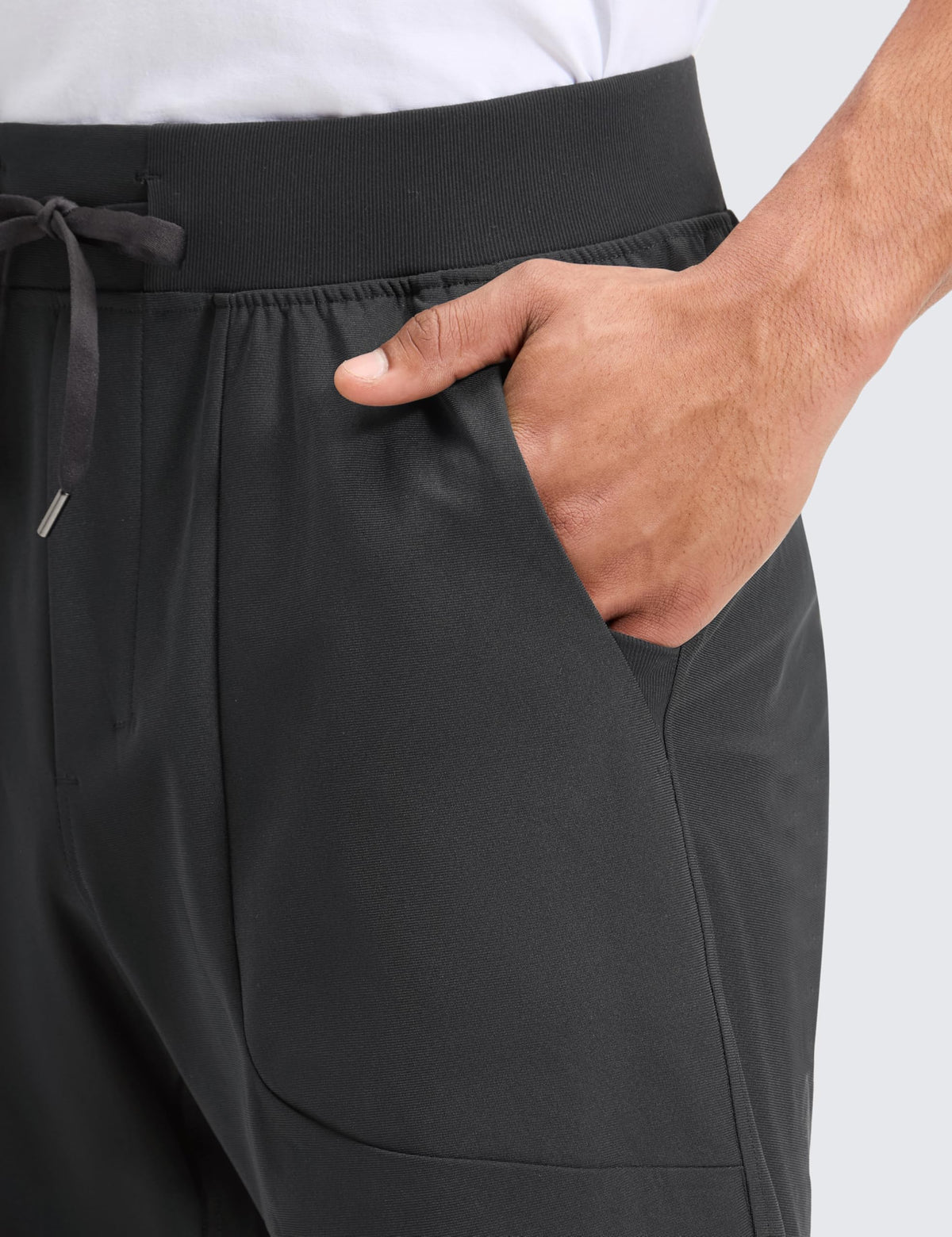 CRZ YOGA ink gray fabric with inner mesh pocket suitable for phone or cards.