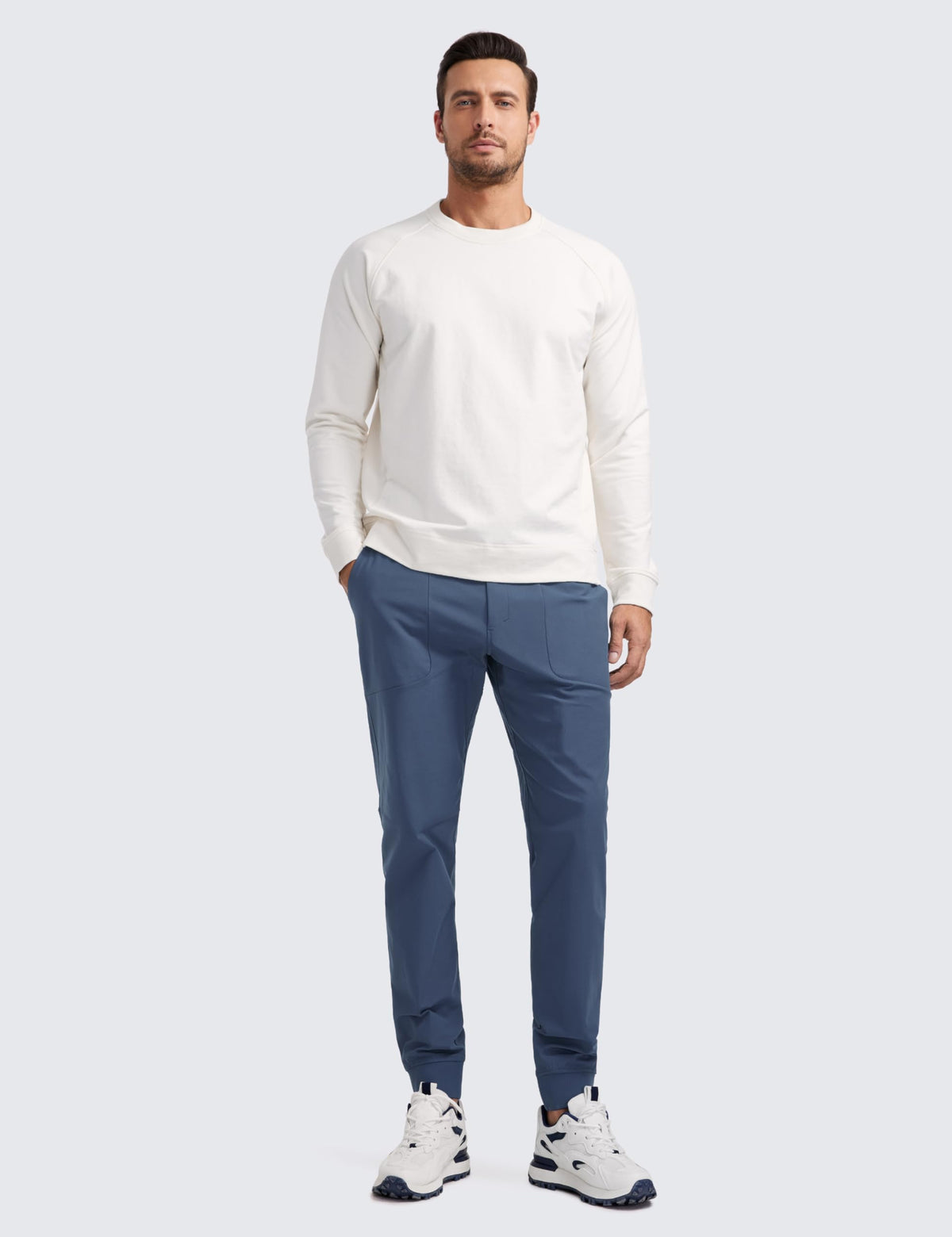 CRZ YOGA joggers with multiple pockets, including back zipper pocket, for convenient daily wear.