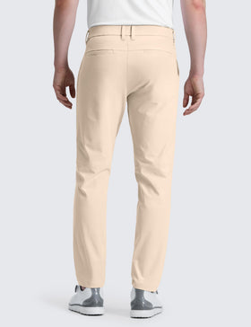 CRZ YOGA men's all-day comfy golf pants back pocket layout.