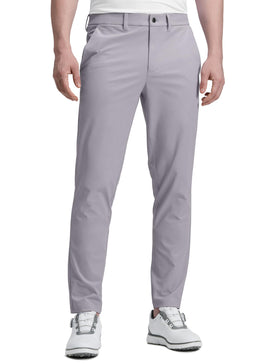 CRZ YOGA men's all-day comfy golf pants front view with slim silhouette.