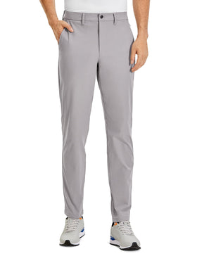 CRZ YOGA men's all-day comfy golf pants front view, on-course silhouette.
