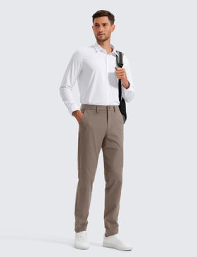CRZ YOGA Nomad Grey golf pants back pocket view for versatile use