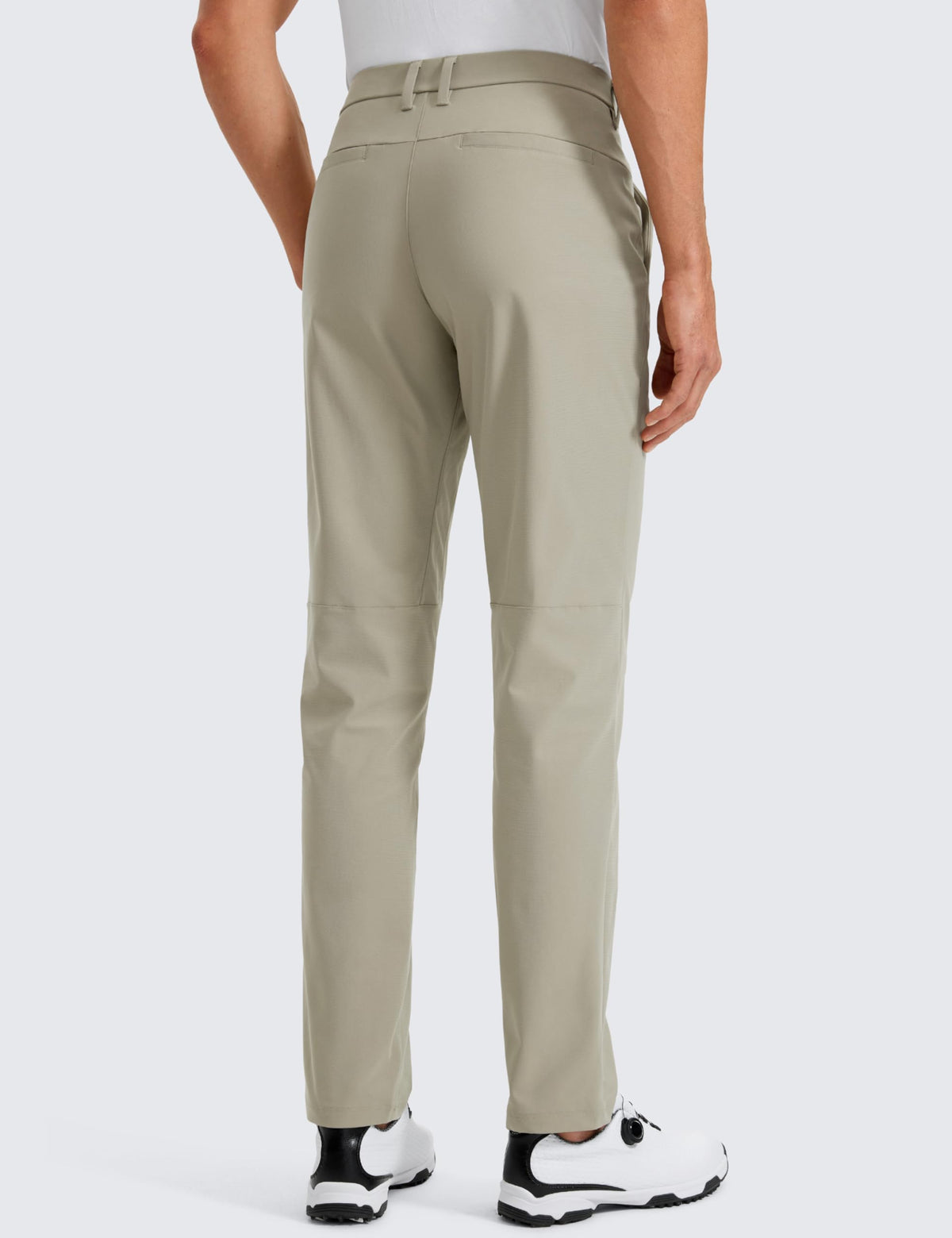 CRZ YOGA men's all-day comfy golf pants pocket detail for secure storage