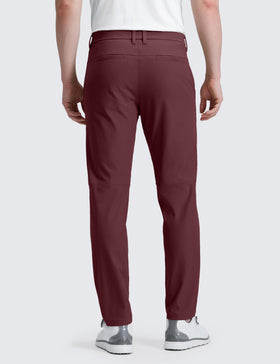 CRZ YOGA men's all day comfy golf pants pocket area shows secure storage features