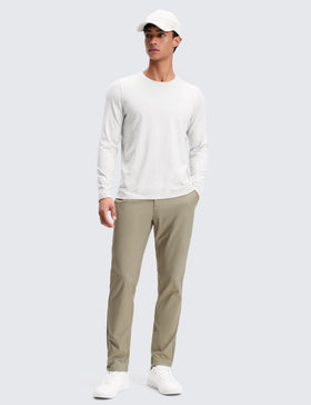 CRZ YOGA men's golf pants with back zipper pocket for secure items