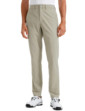 CRZ YOGA men's golf pants in Khali Barley, front view, lightweight for all-day comfort.