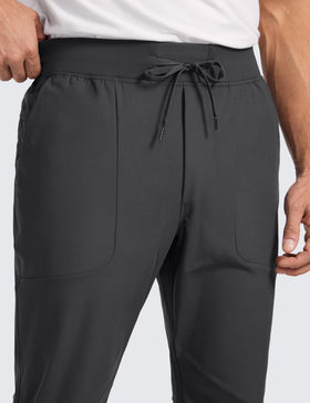 CRZ YOGA slim-fit golf joggers with side and back pockets for practical storage.