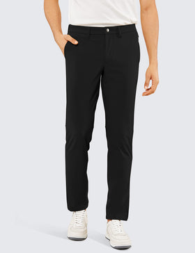 CRZ YOGA men's stretch golf pants back pockets securely hold essentials on the move.