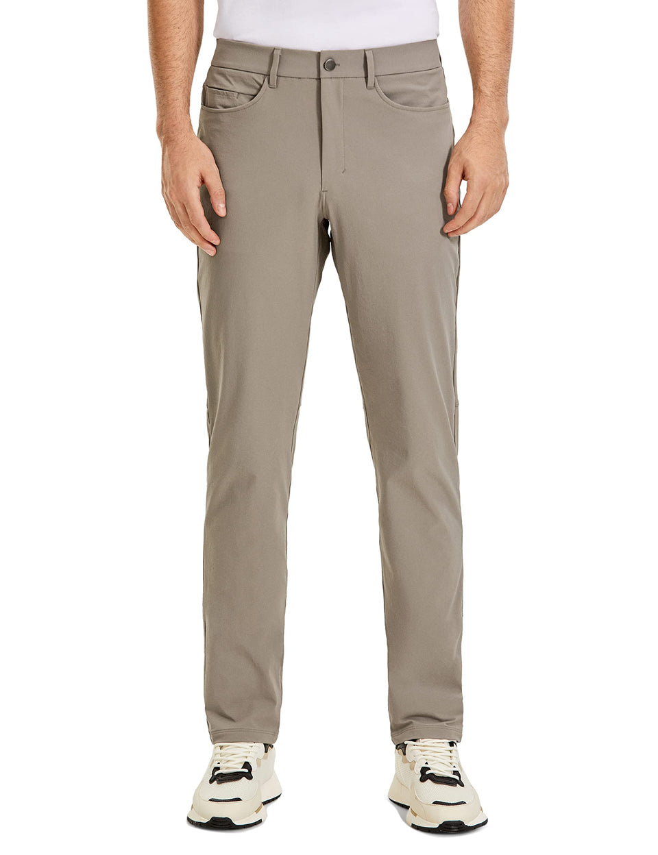 CRZ YOGA men's stretch golf pants — front view with slim tapered fit for versatile wear
