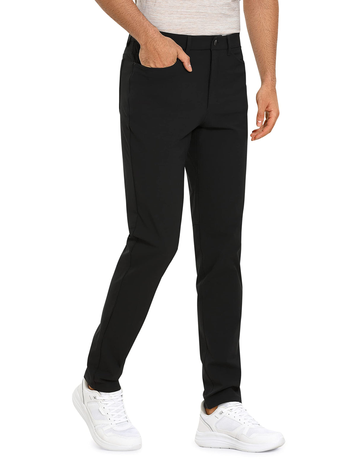 CRZ YOGA men's stretch golf pants with inseam 33 inches, suitable for work and golf
