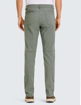CRZ YOGA men's stretch golf pants with multi-pocket design for secure storage during workouts