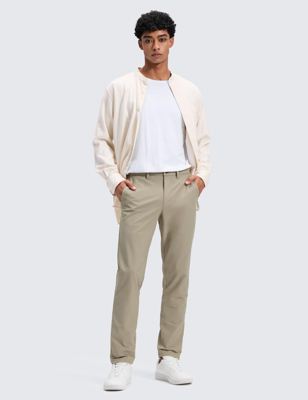 CRZ YOGA Stretch Cotton Chino pants back pocket design for versatile organization