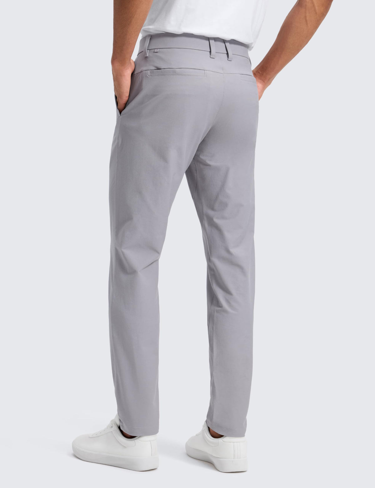 CRZ YOGA Stretch Cotton Chino Pants back view highlighting clean lines