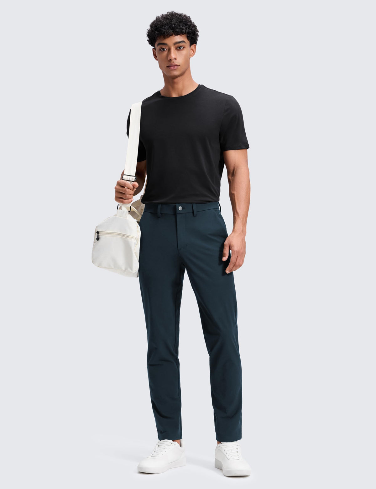 CRZ YOGA Stretch Cotton Chino Pants back welt pockets for a classic look