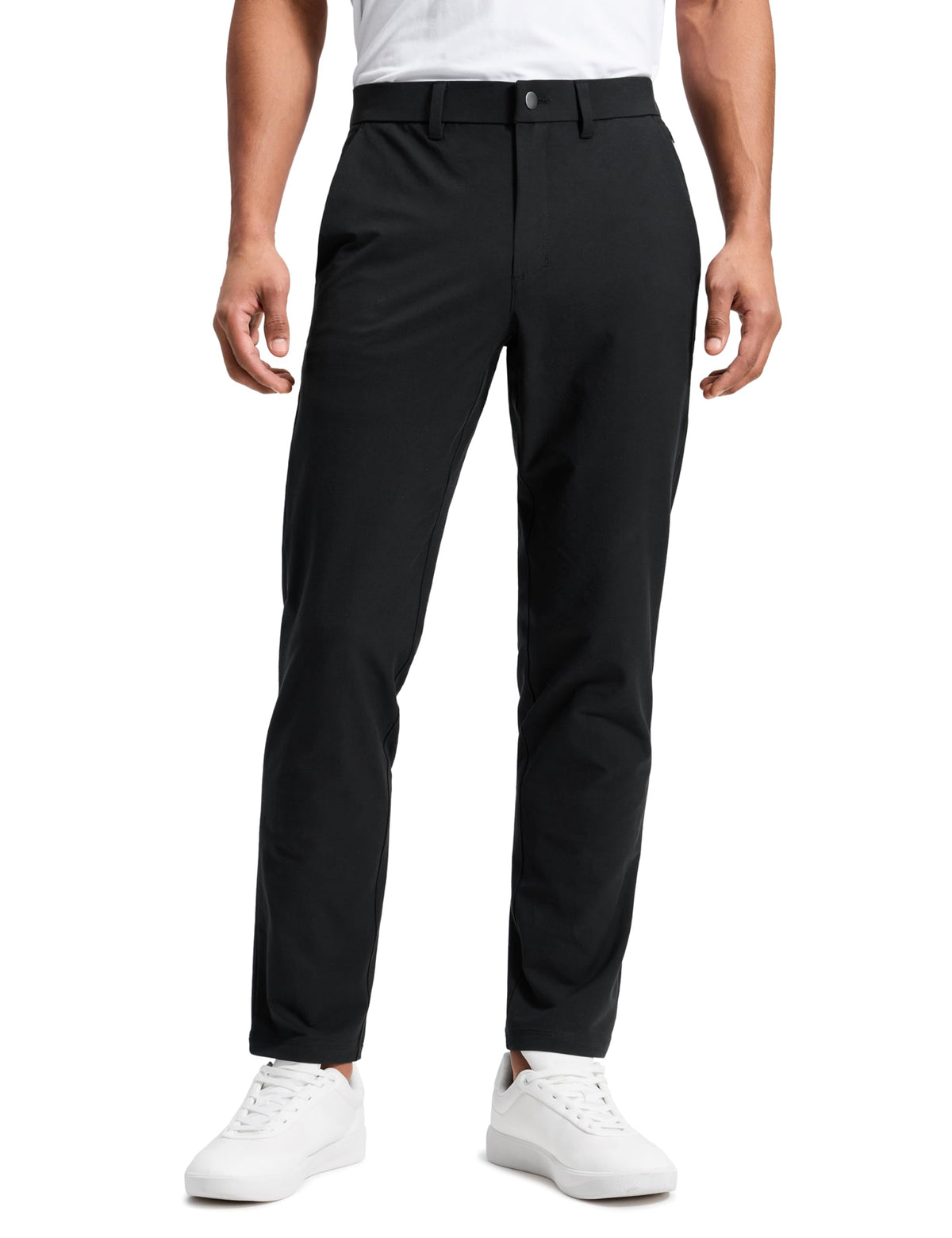 CRZ YOGA Stretch Cotton Chino Pants front pockets for daily use and quick access