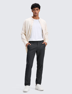 CRZ YOGA ink gray back welt pockets for versatile business casual style