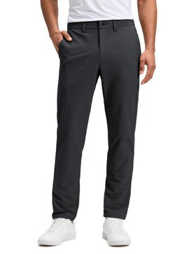 CRZ YOGA pants in ink gray, front view, breathable stretch for daily comfort