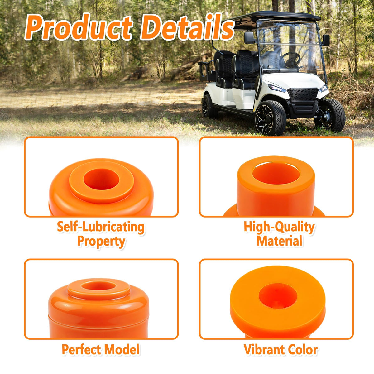 CTGTREXS GTW front lift bushing orange 20pcs facilitates smoother ride.